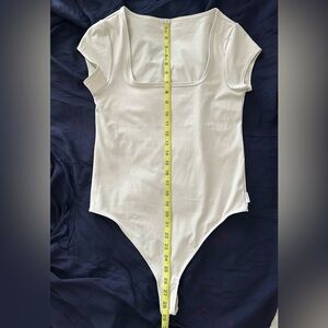 Calvin Klein Jeans Cream Strapless Bodysuit